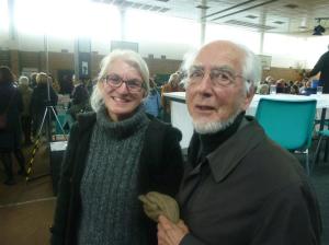 Sabine Ludwig im Gespräch mit dem früheren Bundesminister Eppler.