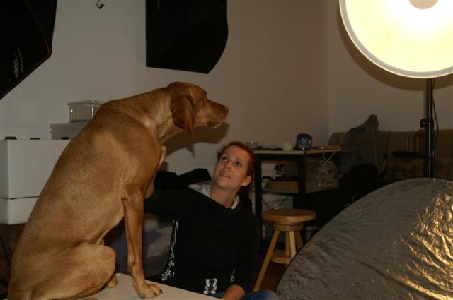 Fotografin Mille K. berät mich beim Posen.