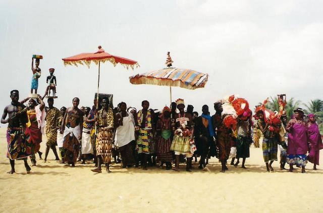 Voodoo-Zeremonie, Benin, Westafrika, 2000.