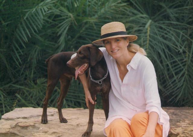 My first dog Kim which I got in Africa.