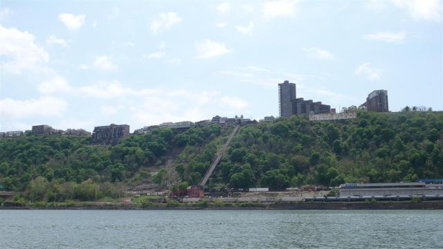 Historic funicular railroads run up and down Mount Washington's steep slopes.