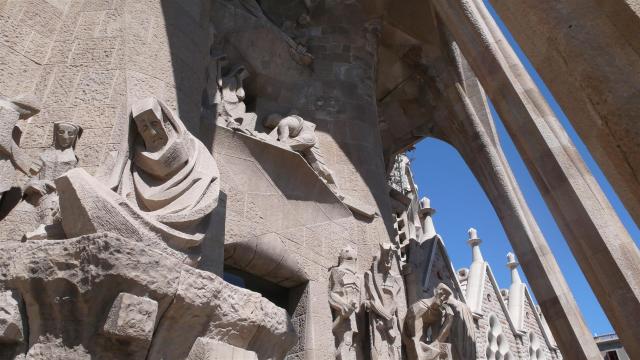 Facade of La Sagrada Familia.