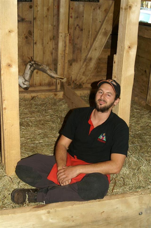 Andreas Beha im ehemaligen Kuhstall.