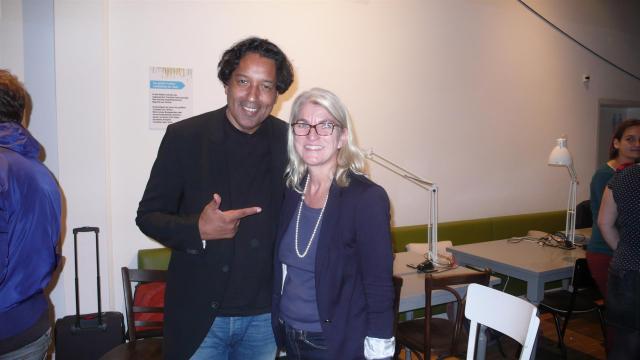 Autorentreffen mit den Huffington Post-Team in Berlin. Mit Cherno Jobatey./Authors meeting of Huffington Post Germany in Berlin. With Cherno Jobatey.