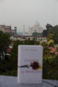 Gelesen mit Blick auf das Taj Mahal.