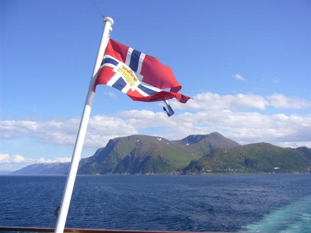 054 Hurtigrute Flagge (Large)